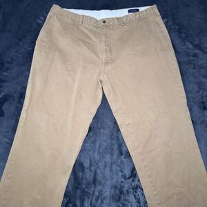 Polo Ralph Lauren Pants Men 38x32 Beige Stretch Straight Fit Flat Front Chinos